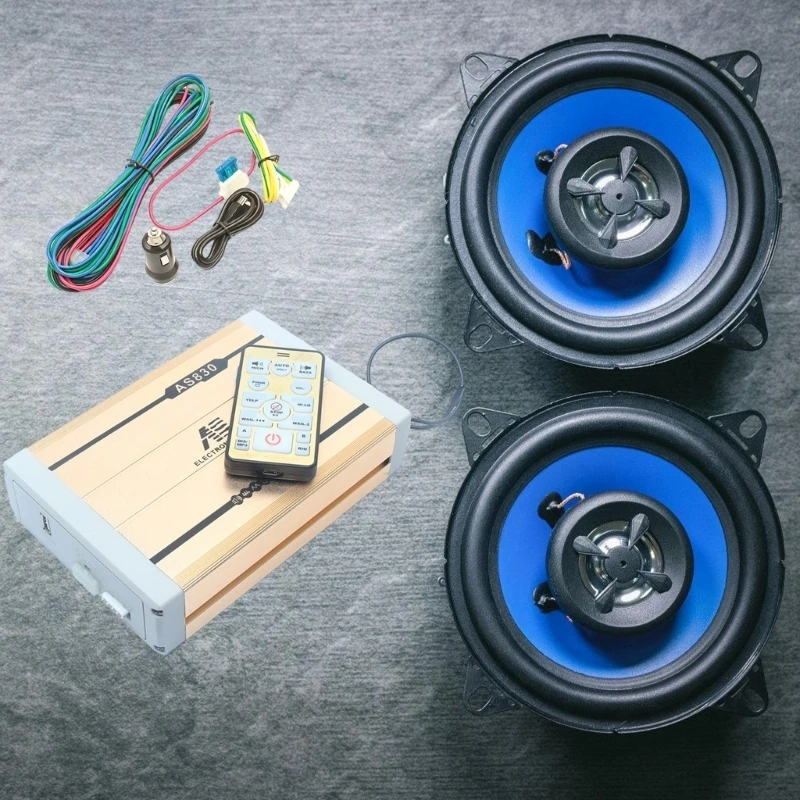 Y4UA Work Truck Warning Unit 12V Metal Control Box with 18 Tone Choices for External Speaker Placement, Vehicle Wiring