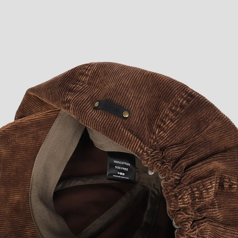Retro Newsboy Caps Men Octagonal Hats Spring British Women Painters Caps Cotton Corduroy Berets Gorras Causal Hats for Female