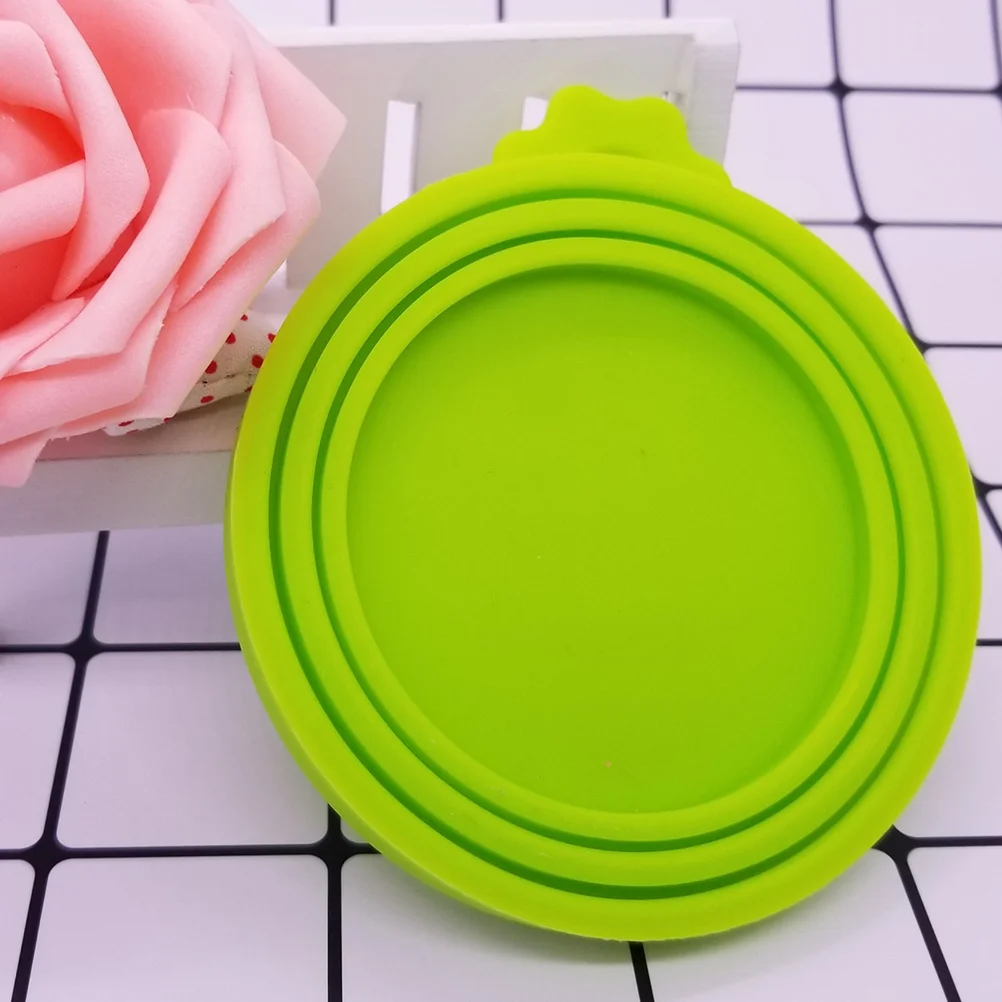 

4 Pcs Silicone Jar Lids Can Covers for Canned Goods Dog Foods Cans Cat Pet Mini