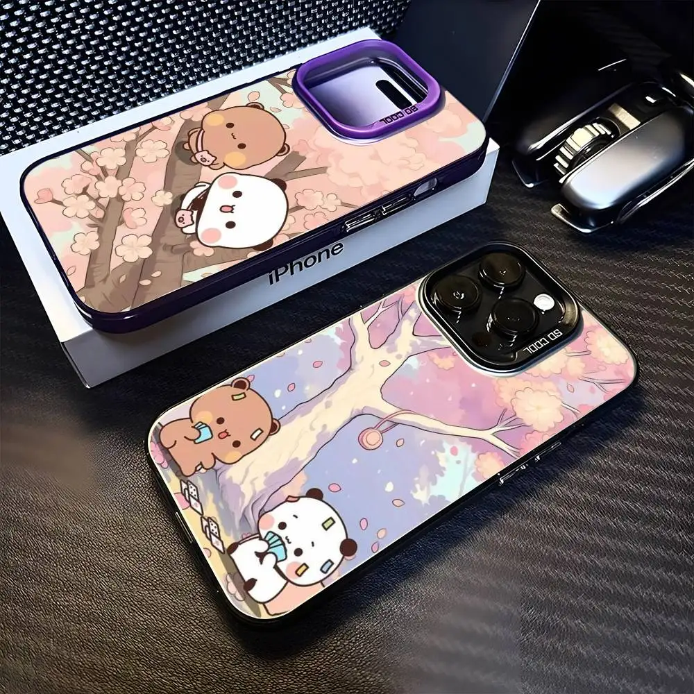 

Cute BuBu D-DuDu Phone Case For iPhone 16,15,14,13,12,11,Mini,Pro,MAX Black Matte Shockproof Cover