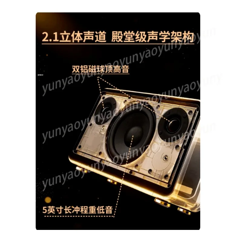 Retro Wireless Bluetooth Speaker Home Ornament Subwoofer Stereo Sound Speaker for Computer Desktop