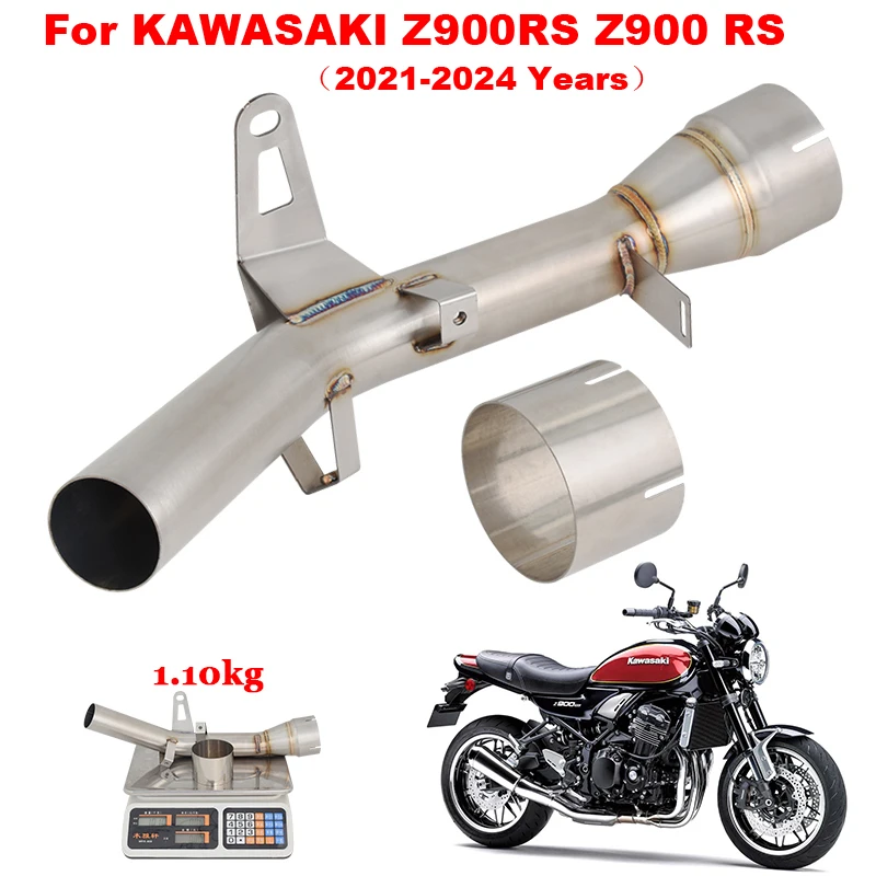 

For KAWASAKI Z900RS Z900 RS 2021 2022 2023 2024 European version Motorcycle Exhaust Connect Original Muffler Middle Link Pipe