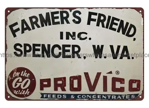 Provico Feeds Concentrates farmer's friend metal tin sign wall art metal