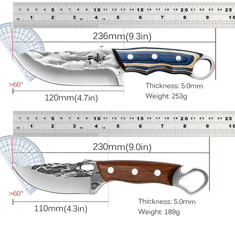 Coltello per disossare in acciaio inossidabile coltello per disossare forgiato a mano mannaia per carne coltelli per tagliare la carne di pesce