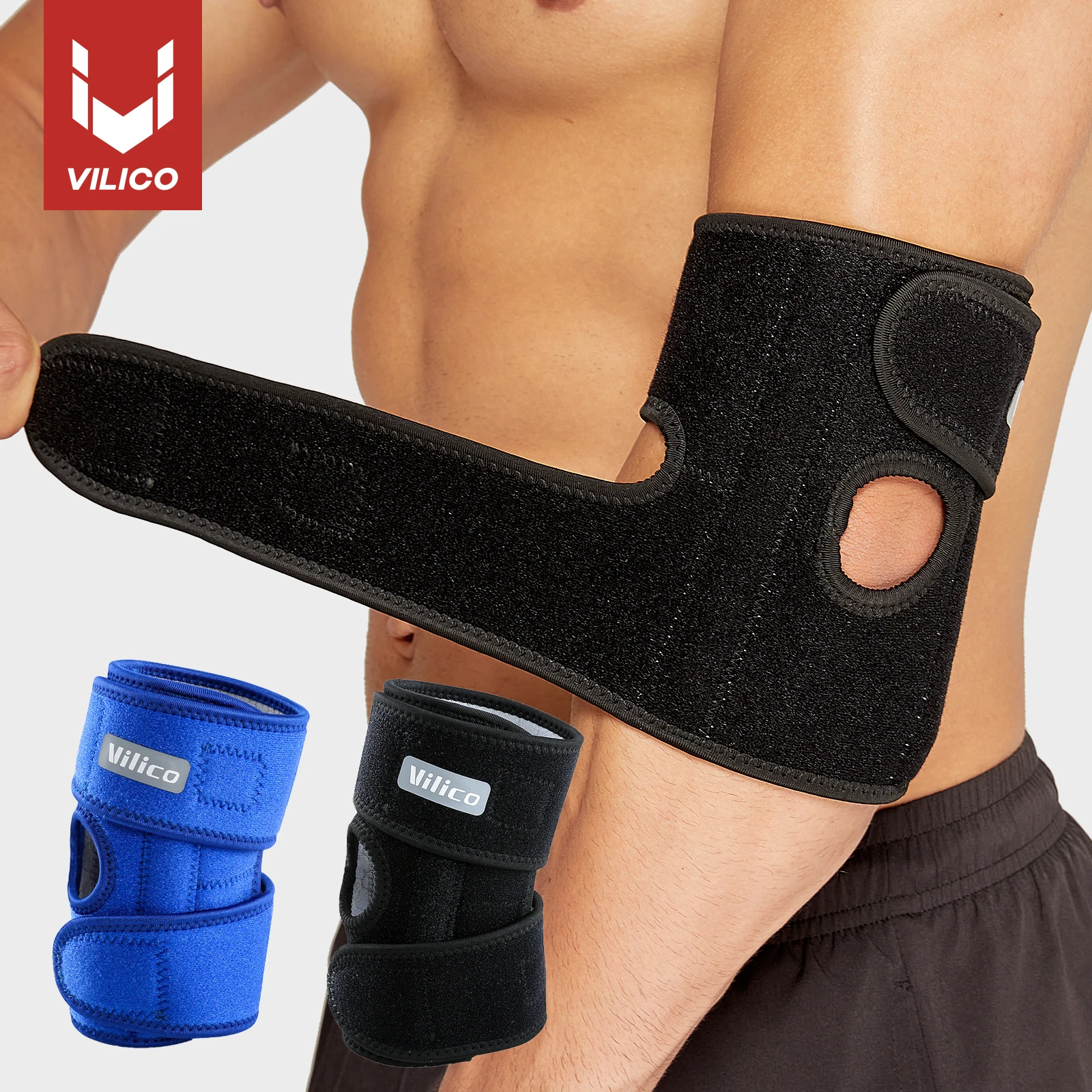 1 Piece Adjustable Neoprene Elbow Support Brace - Comfortable Sports Fitness Protector for Men and Women