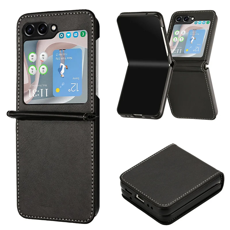 Etui Portfel z Klapką i Magnetycznym Zamknięciem na Telefon Samsung Galaxy Z Flip 7 6 5 4 3 Flip6 Flip5 Flip4 Flip3 z Przegródkami na Karty, Funkcją Stojaka i Skórzaną Okładką — zdjęcie produktu 6
