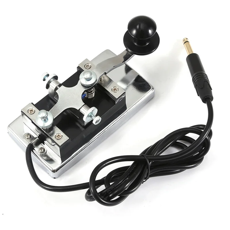 

3.5mm Stainless Steel K4 Morse Wrench Set Plug Manual Telegraph Morse Key Handy CW Morse Keyer for Shortwave CW Radio