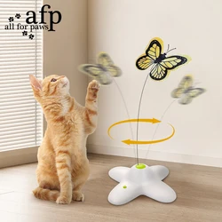 All For Paws Cat Toy Flutter Bug Interactive Electronic Cat Stimulating Toy Interactive Butterfly Flutter Bug Cat Automatic Toys