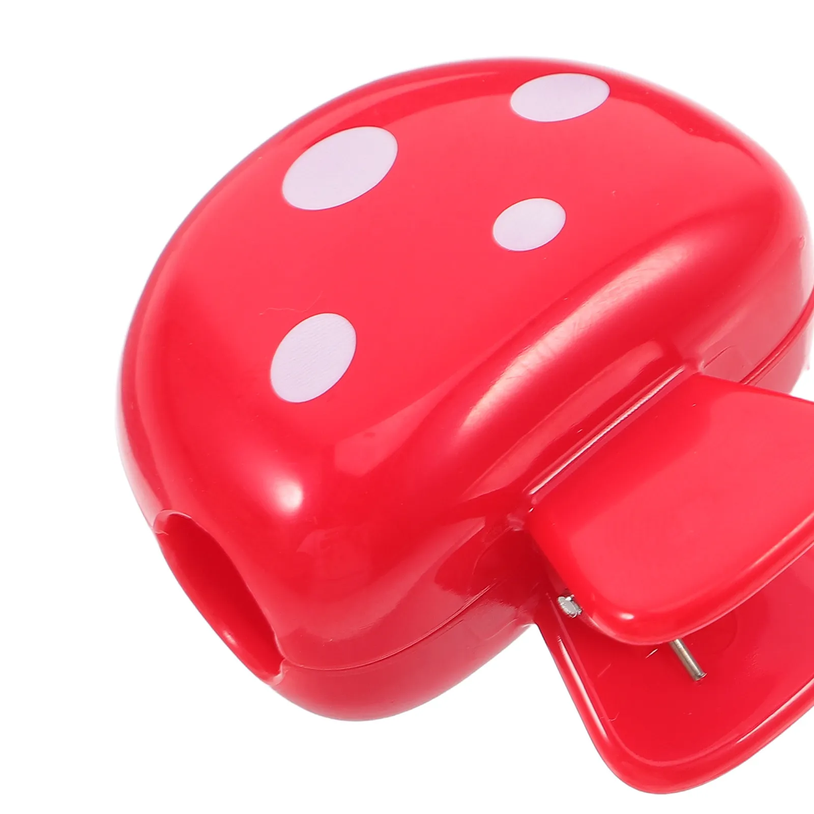 4Pcs Bright Red Mushroom Design Travel Toothbrush Covers Dustproof Protective Clip Cap Lightweight Portable for Home Office