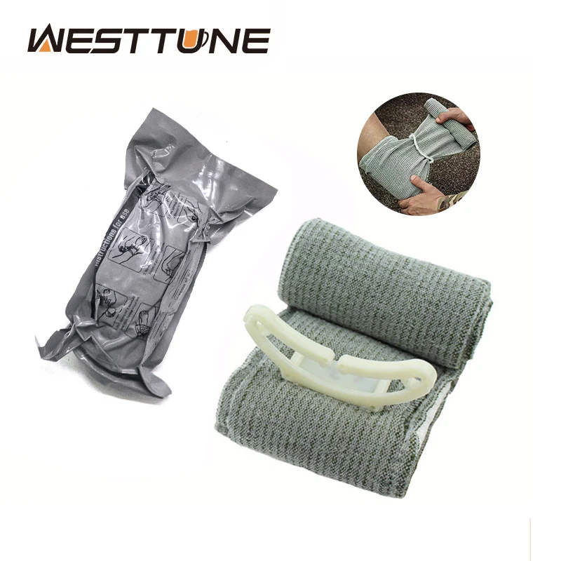 

6in Israel Bandage Outdoor First Aid Trauma Hemostatic Bandage Tourniquet Trauma Kit Tactical Emergency Training Swathe Camping