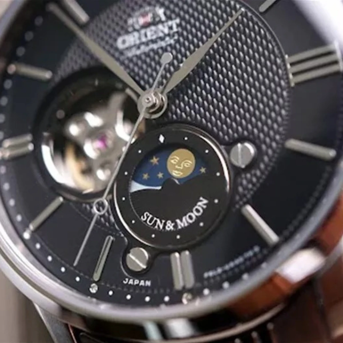 Orologio da uomo originale Orient Orologio da lavoro di lusso impermeabile Vetro zaffiro Acciaio inossidabile RA-AS0002B00B