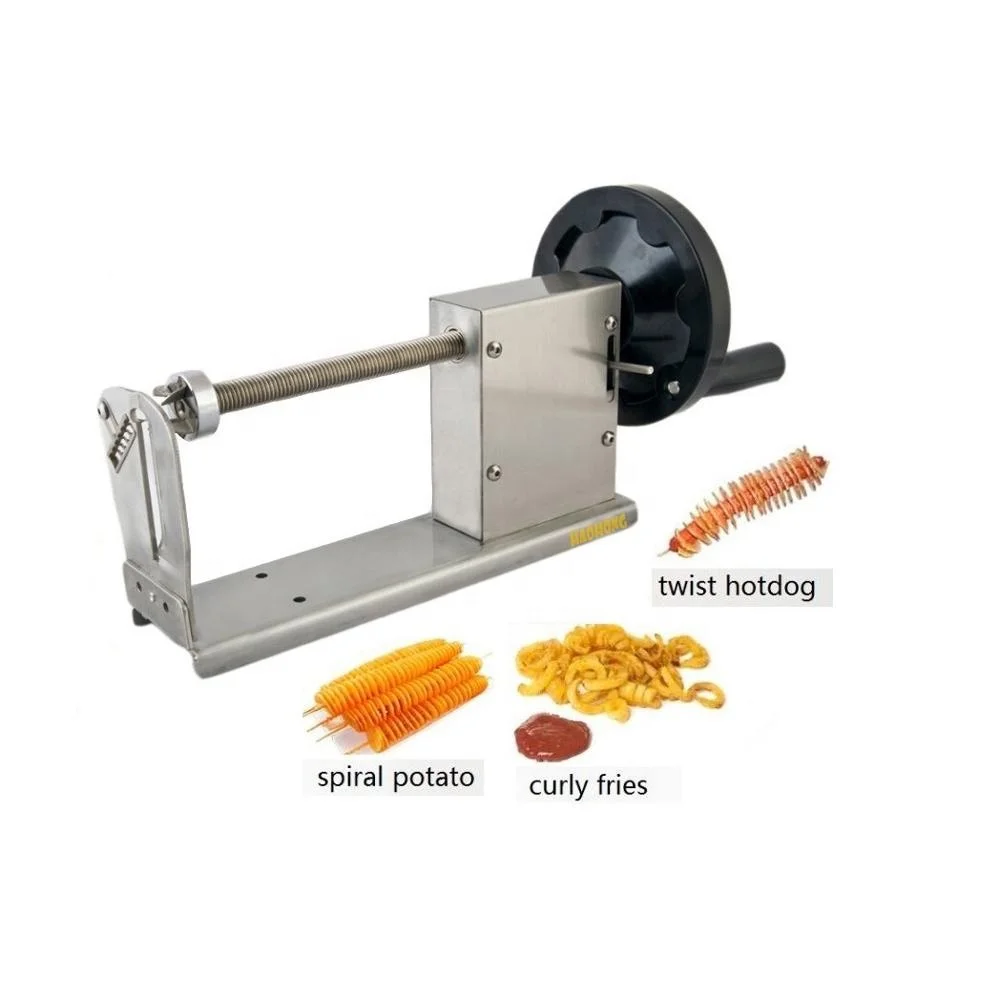 

Manual 3-in-1 Stainless Steel Potato Cutter Spiral & Curly Fries Machine