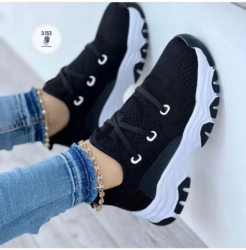 shoes for women 2023 round toe zapatillas de mujer con cuña chunky sneakers women bout rond  zapatillas blancas sapatos wedge