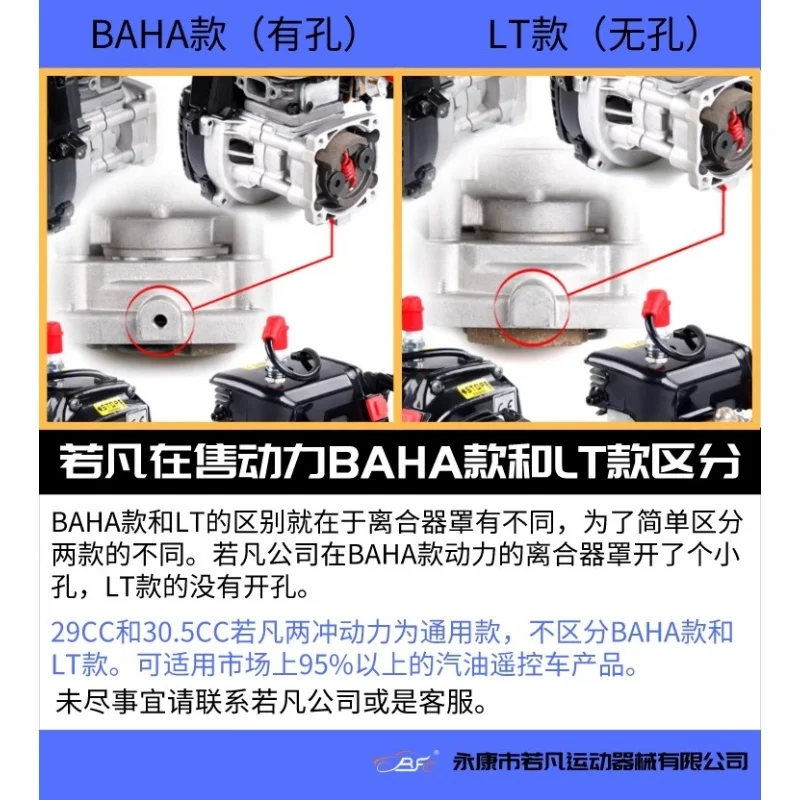 ROFUN 32CC tweetaktmotor 1/5 afstandsbediening auto BAJA 5B/LT/LOSI 5T power