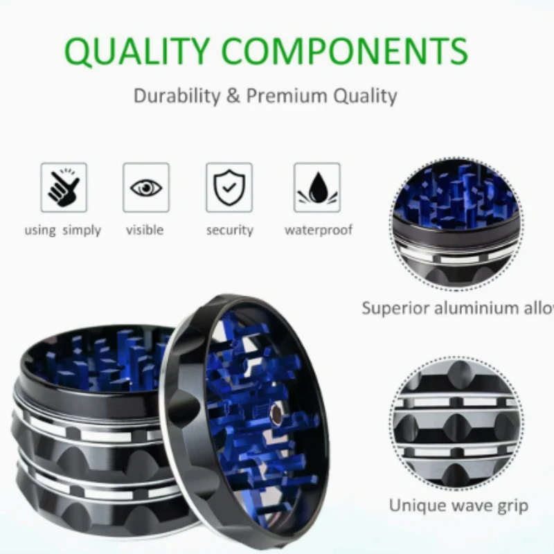 1/2pcs Multi functional grinder Dry Herb Grinder Metal 4-layer Tobacco Grinder Spice Miller Crusher Zinc Alloy Smoke Accessories