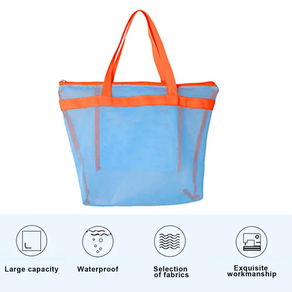 Sac de rangement de jouets pour enfants, sac de plage de capacité avec mailles à séchage rapide, caddie de douche portable pour dortoir, voyage pour shampoing