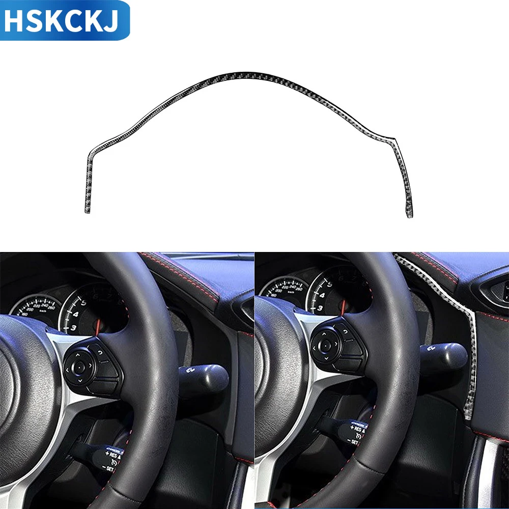 For Toyota 86 GT86 Subaru BRZ 2017 2018 2019 Carbon Fiber Stickers Instrument Speedometer Decoration Strip Car Accessories