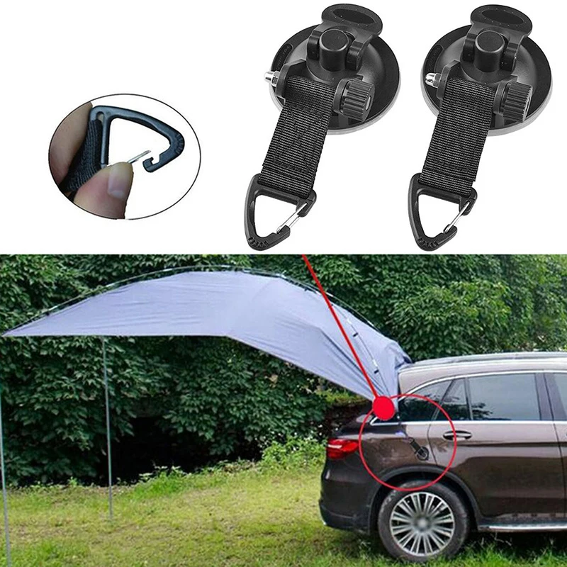 2/Suction Cup Anchor Securing Hook Tie Down,Camping Tarp As Car Side Awning, Pool Tarps Tents Securing Hook accessories