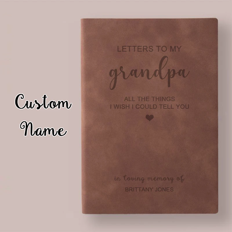 

Letters To My Grandpa Memorial Notebook Loss of Grandpa Gift Journal In Memory of Grandpa In Heaven Personalized Notebook