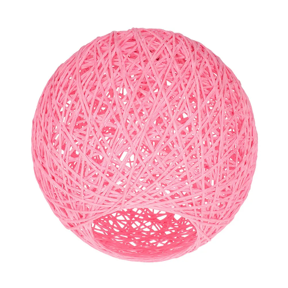 

Rattan Ball Lampshade Stylish Handwoven Light Cover for Living Room Bedroom Office Study Creates Artistic Relaxing Atmosphere