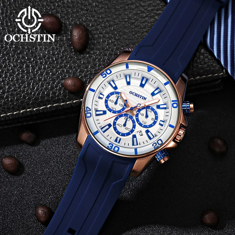 

Hot OCHSTIN 2024 Creative Nylon Series Gentleman Atmosphere Men's Quartz Watch Multifunction Automatic Quartz Movement Watch