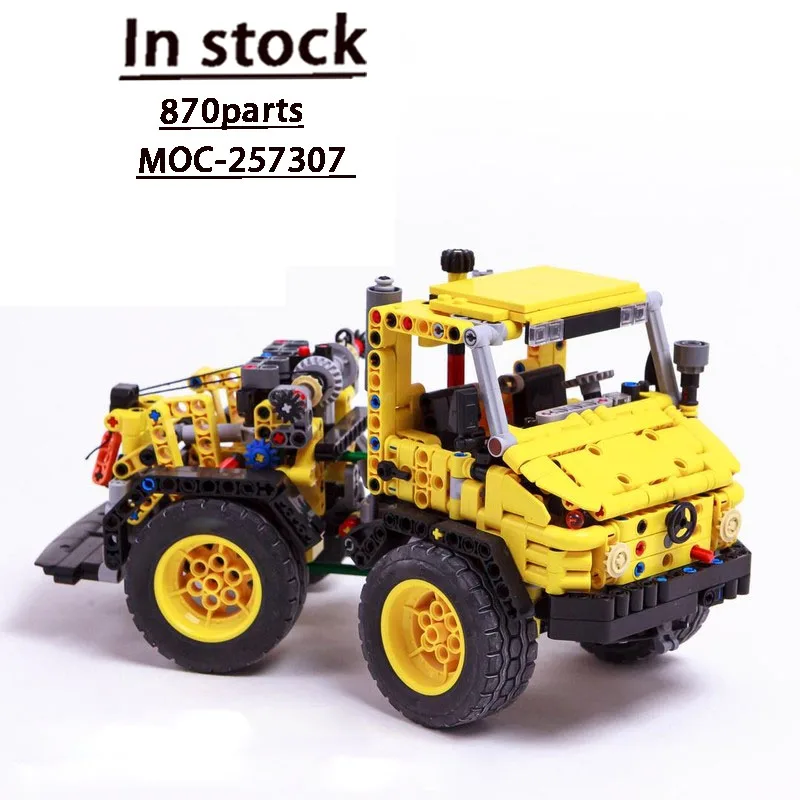 MOC-257307 New Farm Yellow Cargo Truck Building Block Model 870 Parts Creative Boys Children's Birthday Christmas Toy Gift