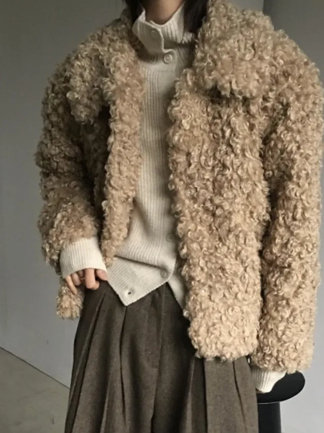 Korean Sle Soft Fluffy Fur Coat Women's Winter Warm Faion 2025 New Environmental Protection Leather Outerwear Anti-Aging ...