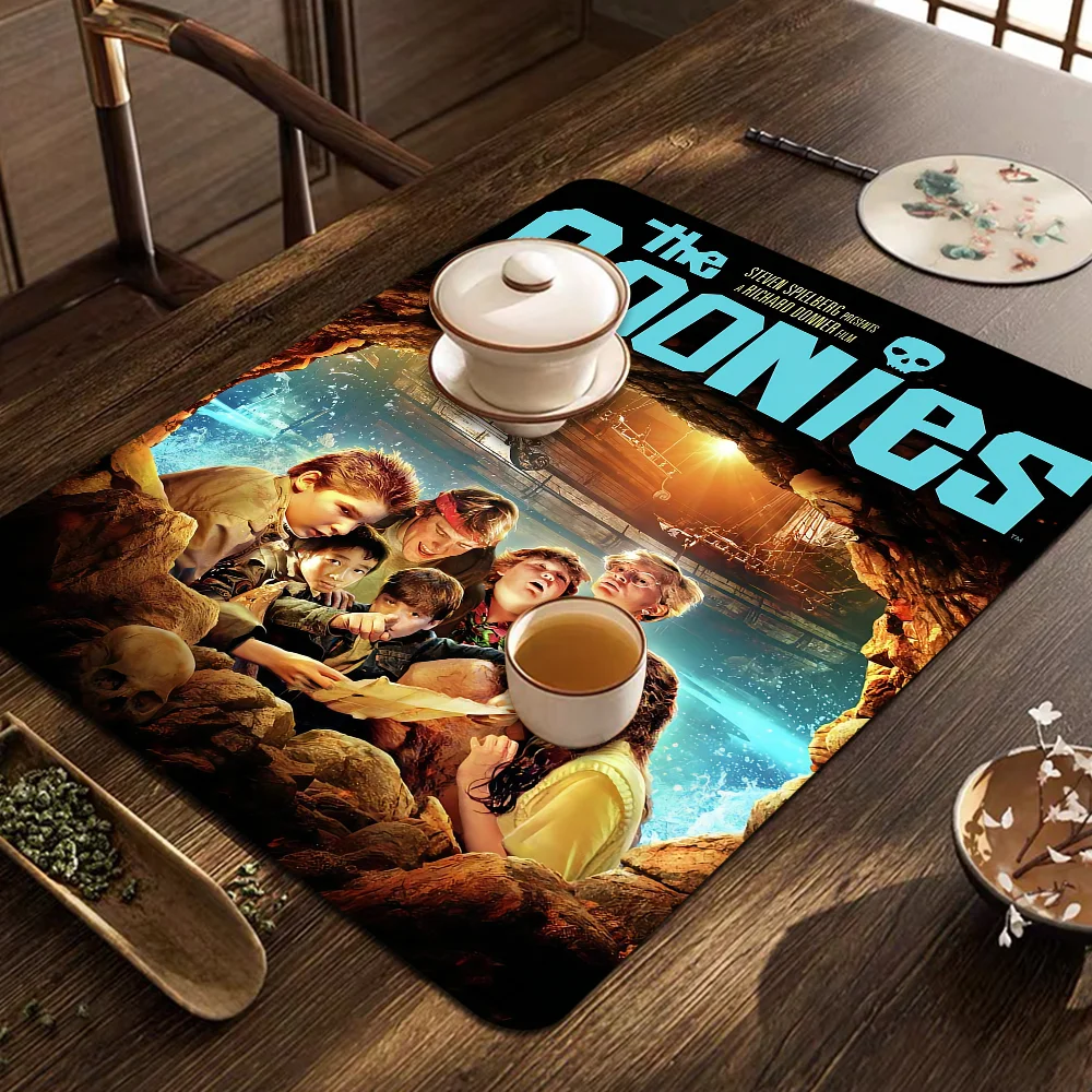 

The Goonies Coffee Tablewear Drain Pad Bathroom Square Absorbing Anti-slip Dry Mat Kitchen Placemat Dishes Cup Pad