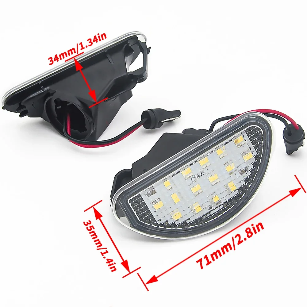 2pcs 15 SMD LED Car Auto Licence Number Plate Light Lamp White Accessories Parts For Toyota Aygo MK I 2005-2014 car-styling