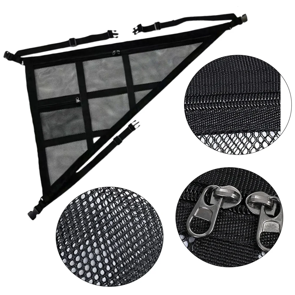 

Car Ceiling Triangle Net Roof Storage Large Capacity Breathable Auto Organizer Double-layer Mesh for most SUVs RVs trucks vans