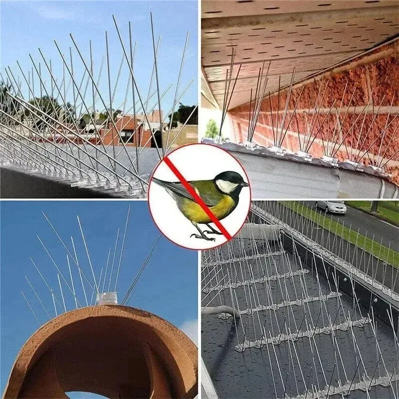 10/1x Pigeon Spikes Deterrent Wire Stainless Steel Spikes Garden Fence Roof Bird Repeller Anti Pigeon Squirrel Cat Repellent view 5