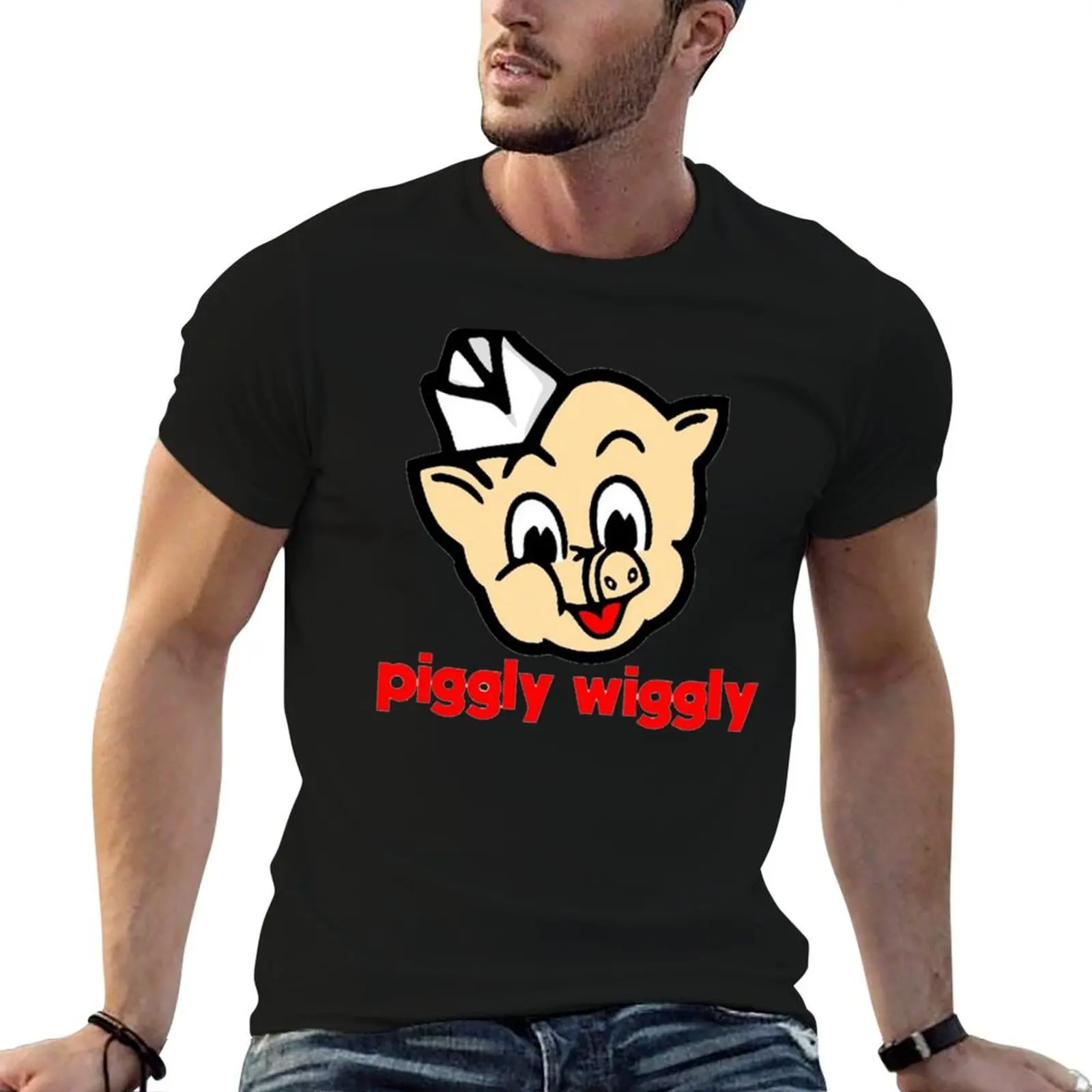 Piggly Wiggly Gift Halloween Day, Thanksgiving, Christmas Day T-Shirt cotton t shirts high quality mens graphic t shirts T-Shirt