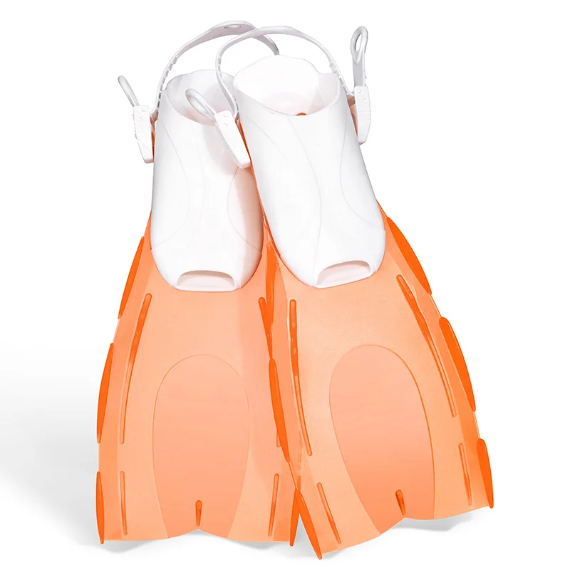 Palmes courtes de plongée libre, palmes de plongée, chaussures de grenouille de chasse de pêche palmées en PP TPR confortables, flexibles, légères, adaptées aux adultes