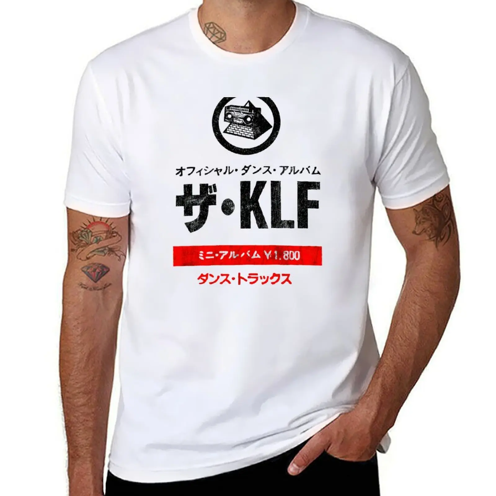 

klf japan vintage black txt T-Shirt blanks Blouse summer top baggy shirts Men's t-shirts
