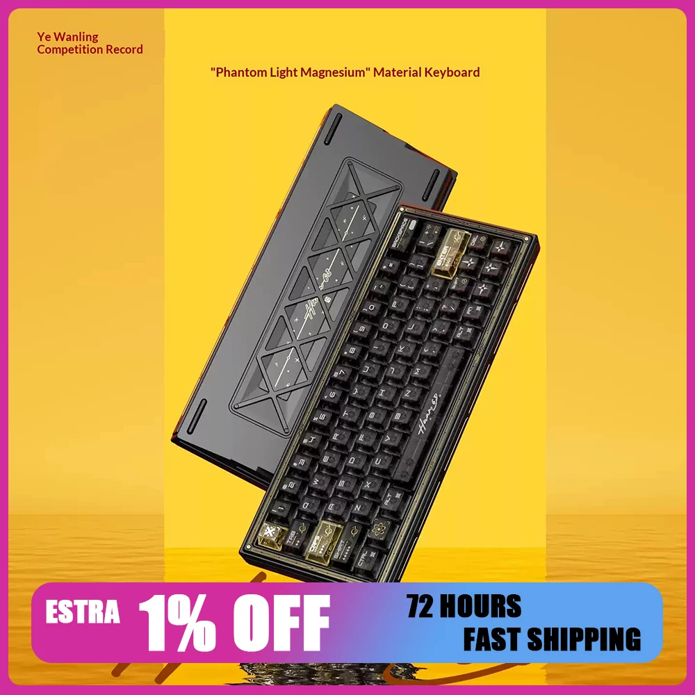 WLMOUSE HUAN63 Magnetic Keyboard 8K RT0.001 Fast Trigger Integrated cushioning Gasket structure Keyboard Pc Accessories Gift
