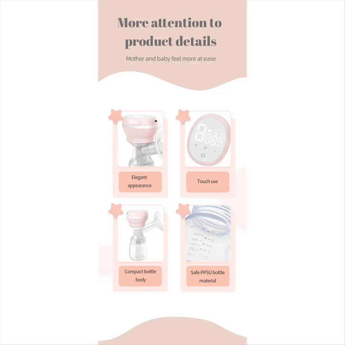 

Стабильный портативный электрический молокоотсос без помощи рук, бытовой молокоотсос, беспроводной электрический молокоотсос, синий