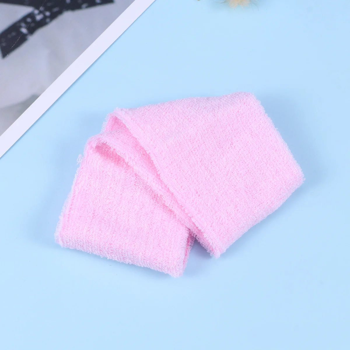 

Pink Adjustable Cloth Yoga Headband Sports Sweatband Spa Makeup Wrap Durable Elastic Facial Hairband for Women Daily