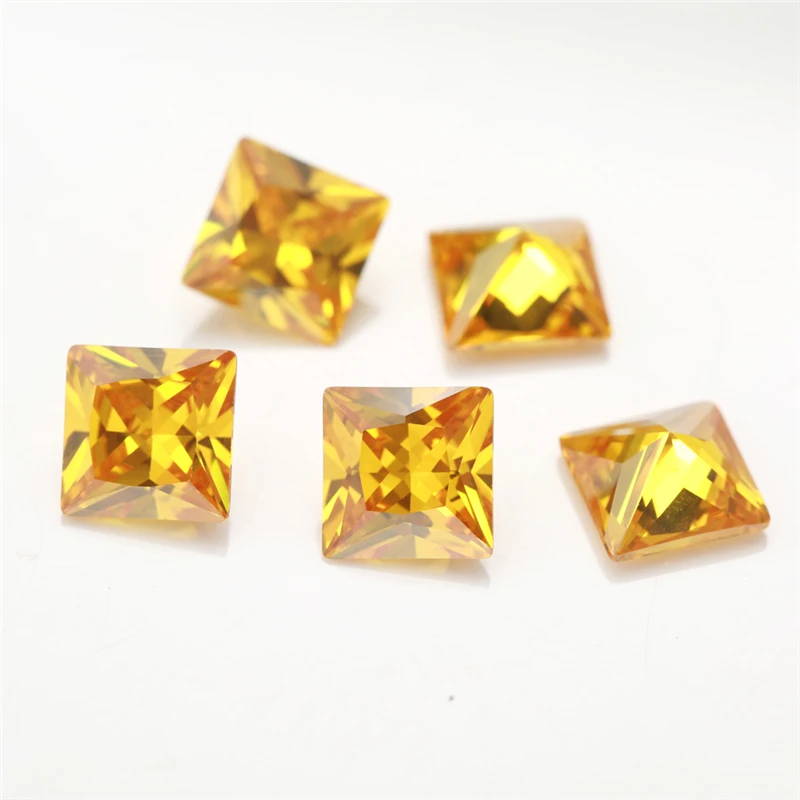 Square Princeses Cut 5A CZ Stone Synthetic Gems Zircon 1.5x1.5~10x10mm JIANGYUANGEMS Cubic Zirconia For Jewelry