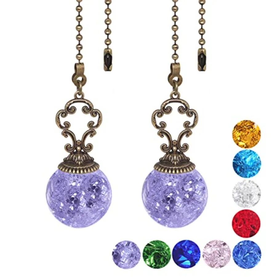 2PCS Ceiling Fan Pull Chain Light Pull Chain Pull String Light Fixture Ceiling Fan Pull Chain Ornaments