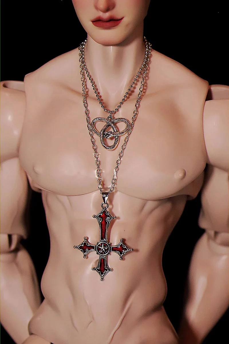 1/3 1/4 woman Uncle bjd Men's clothing Accessories Fashion accessories Cross chain Doll accessories