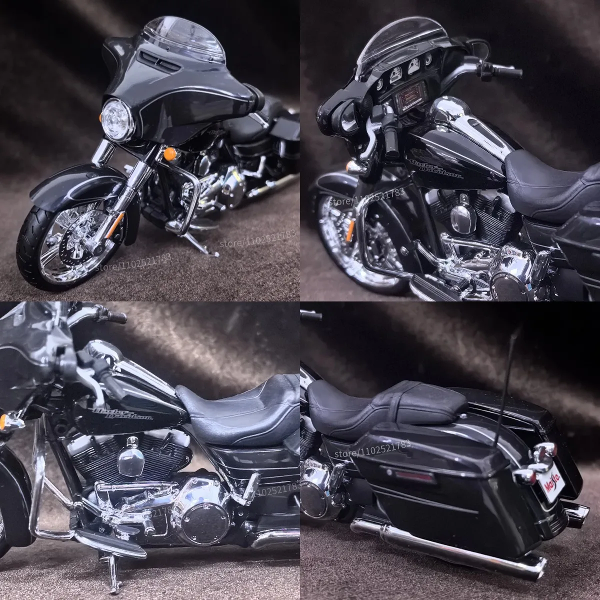 Limitado escala 1:12 HD 2015 Street Glide Mini modelo de motocicleta especial, réplica de vehículo coche figura en miniatura chico juguete de regalo de Navidad