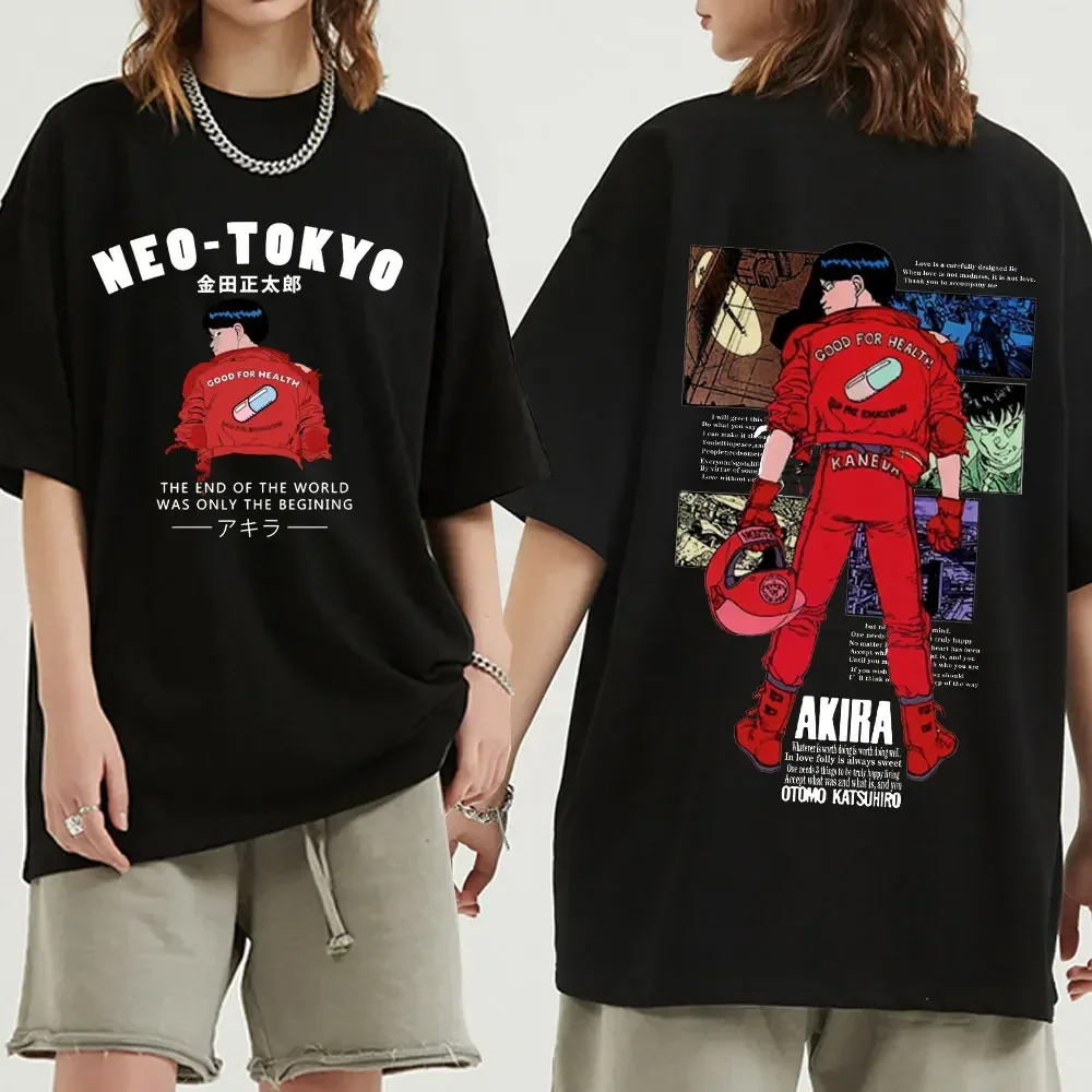 Japanese Anime Neo Tokyo Akira T Shirt Movie Science Fiction Manga Shotaro Kaneda Men Short Sleeve T Shirts 100% Cotton T-shirt