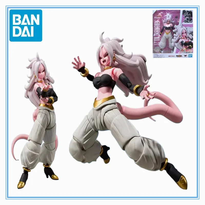 Original Genuine S.H.Figuarts SHF Dragon Ball Z Android 21Bandai Anime Model Toys Action Figure Gifts Collectible Ornaments