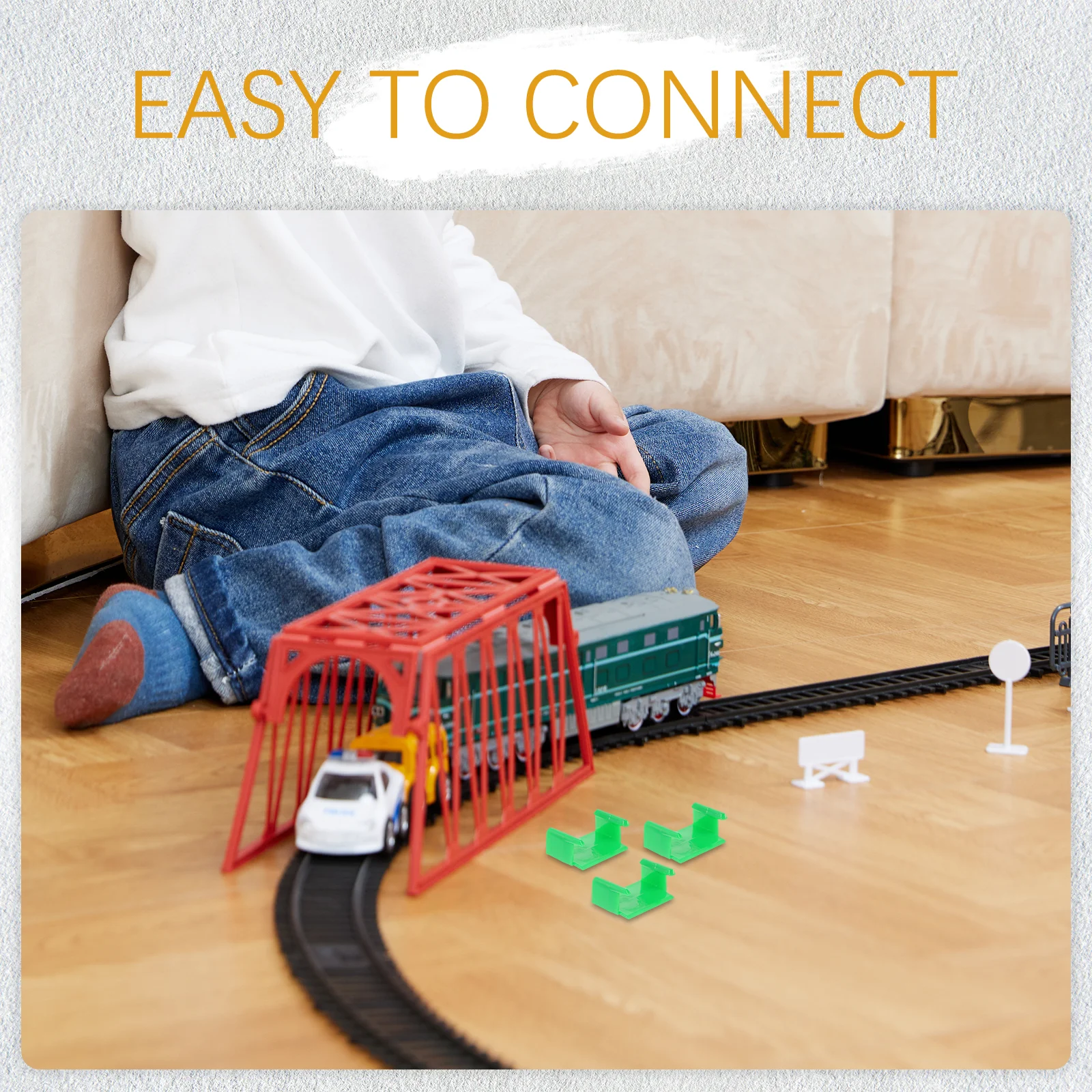 

10 шт. Фиксаторы для железнодорожных путей, сверхпрочные пластиковые соединители-клипсы, предотвращающие расшатывание, идеально подходят для железнодорожных игровых наборов, безграничное творчество