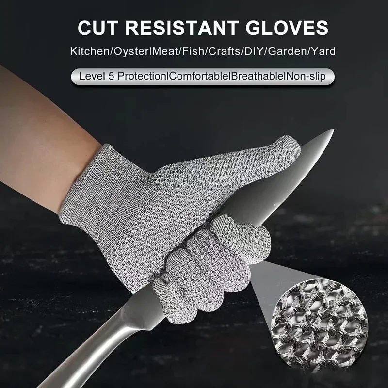 

High-strength Multi-Purpose Anti-cut Anti-scratch Safety Gloves for Industry, Kitchen, Gardening and Glass Cutting