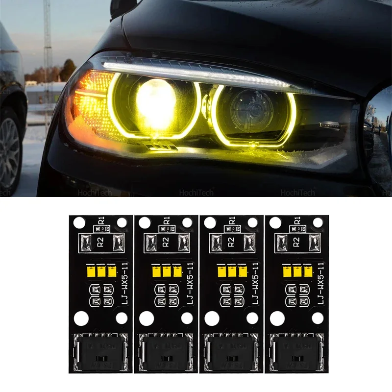 

Для BMW X5 F15 X5M F85 2014 2015 2016 2017 2018 Желтый светодиодный вставной диодный светильник с ангельскими глазами, дневные ходовые огни