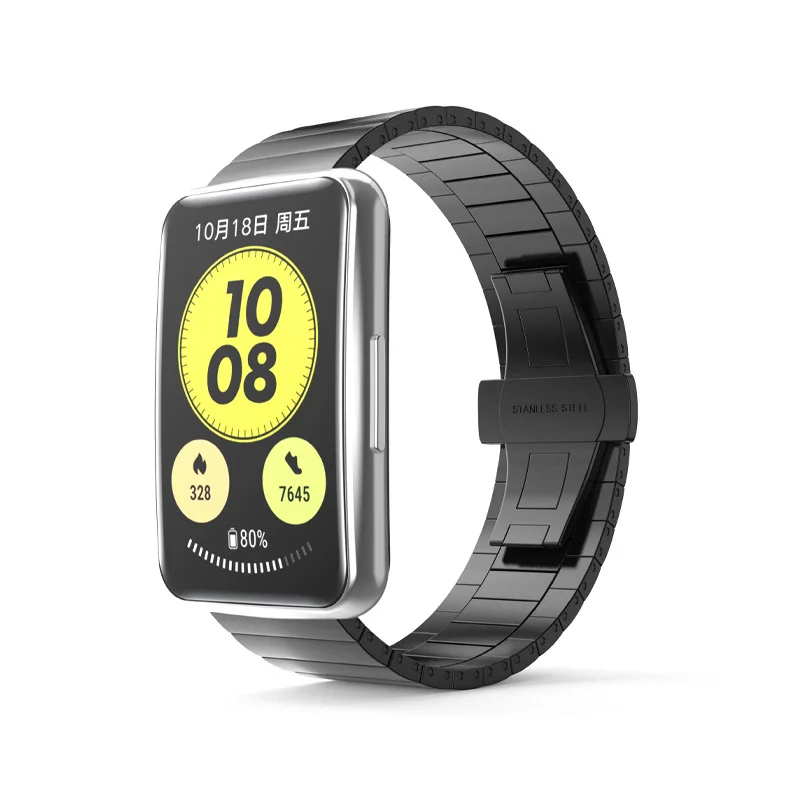 Correa de reloj de Metal clásica para Huawei watch, correa de reloj de acero inoxidable para Huawei watch, accesorios de pulsera