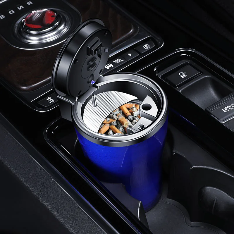 منفضة سجائر عالمية محمولة ، كوب سيارة ، دخاني ، مثبطات اللهب ، 1 LED #4