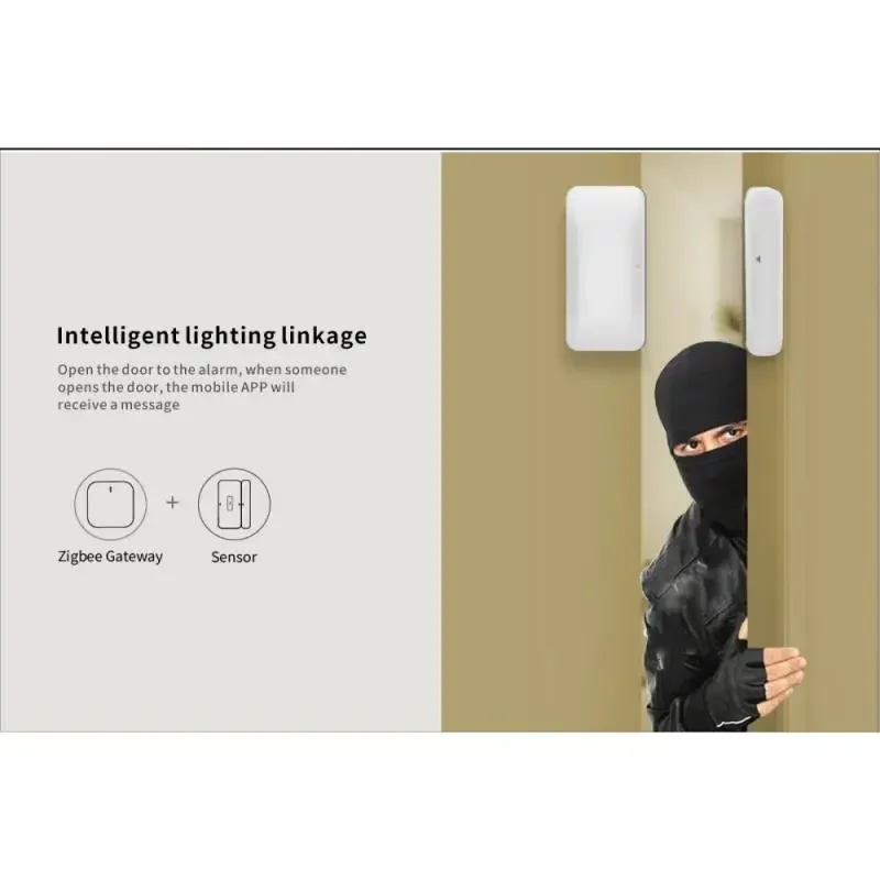 Zigbee2MQTT Türsensor, Smart Home Fenstersensor funktioniert mit Home Assistant, eWelink Gateway Zigbee3.0 Tür-Fenster-Alarmsensor