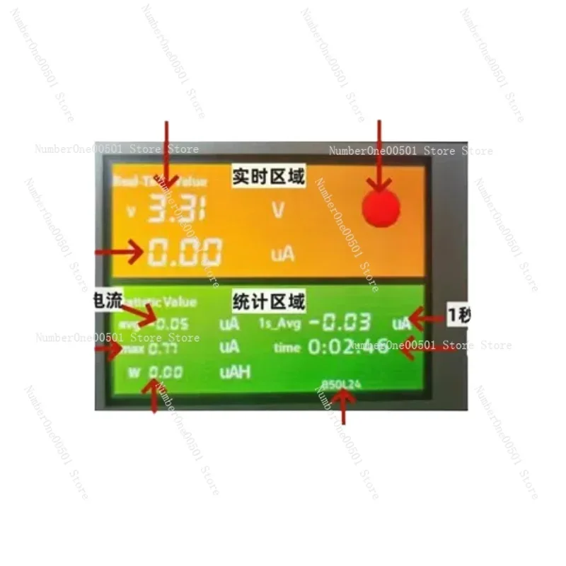 nA uA DC Source Meter Nano Ampere Low Power Consumption Current Tester Power Analyzer Analog Battery Simulator -095